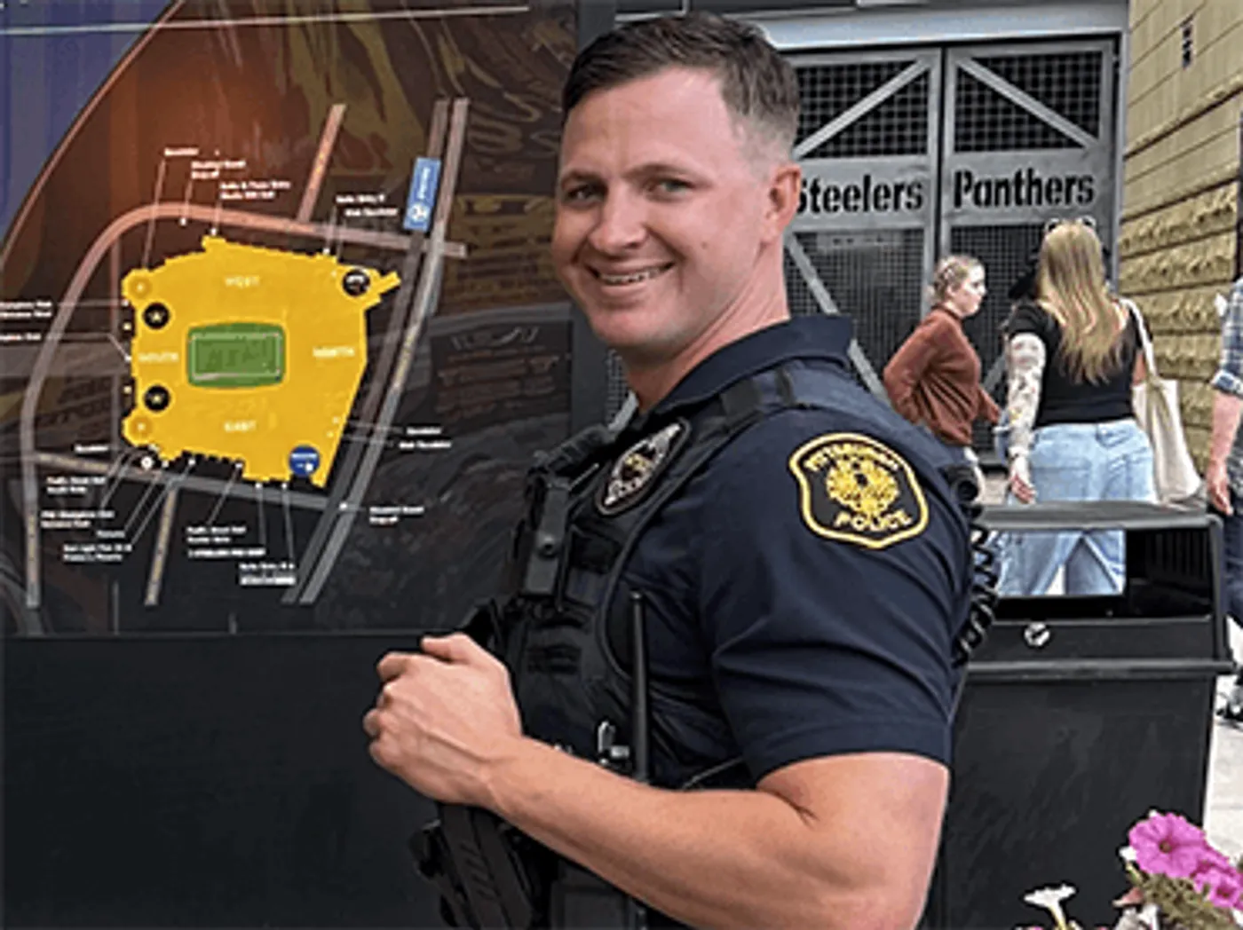 Derrick Allen, Pittsburgh Police officer, in uniform